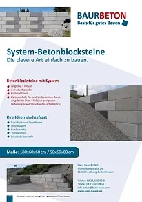 Titelseite: System-Betonblocksteine