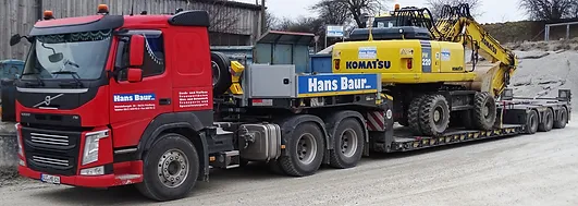 Sattelauflieger Baustelle